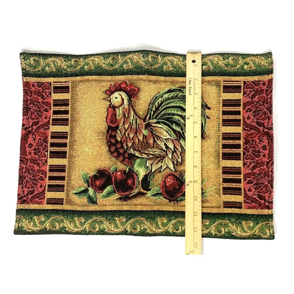 Tapestry Placemats X2 Country‎ Farm Pumpkin Rooster Truck Dog Sunflowers